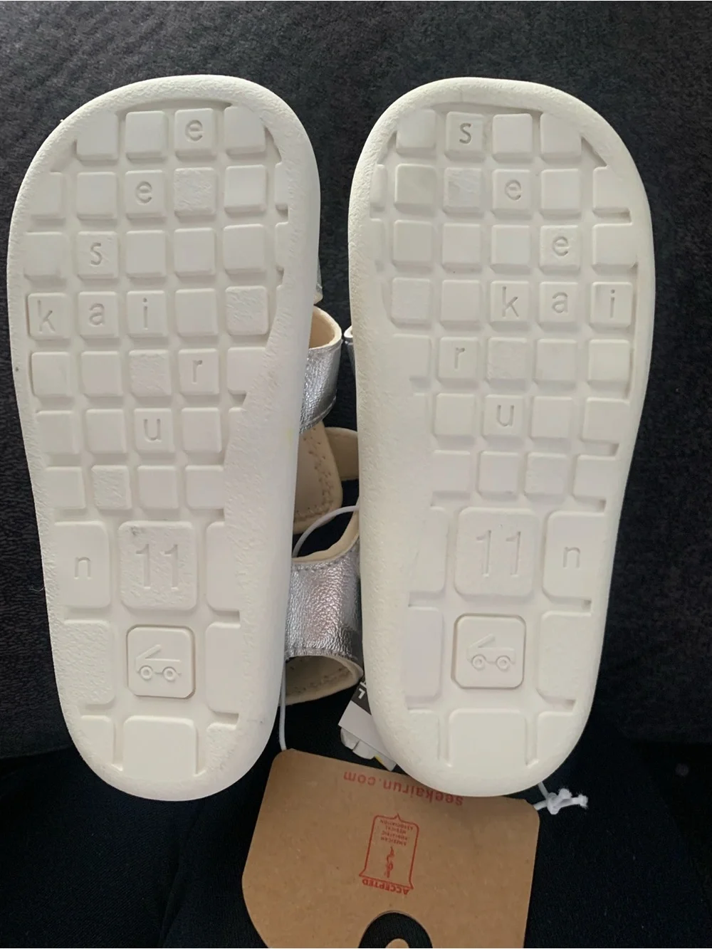 NWT - See Kai Run Silver Metallic Sandals for Toddler Girls - Size 11